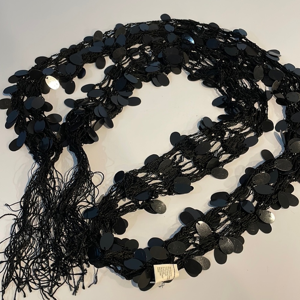 Black sequin belt